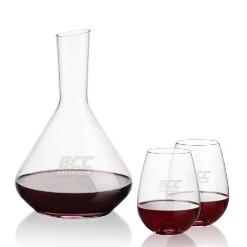 Corporate Gifts - Barware - Carafes - Terrassa Carafe & Edderton Stemless Wine