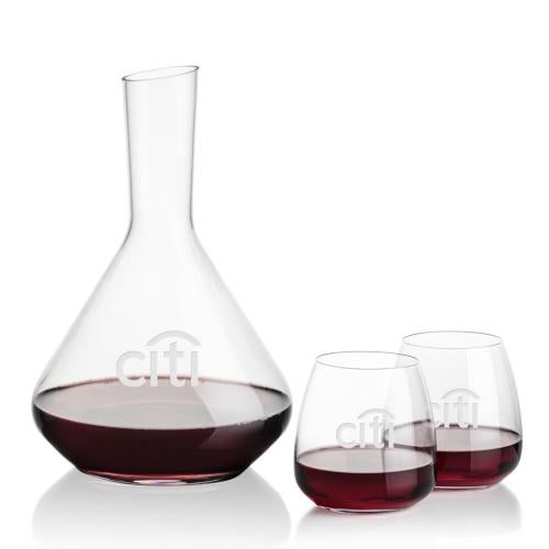 Corporate Gifts - Barware - Carafes - Terrassa Carafe & Hogarth Stemless Wine