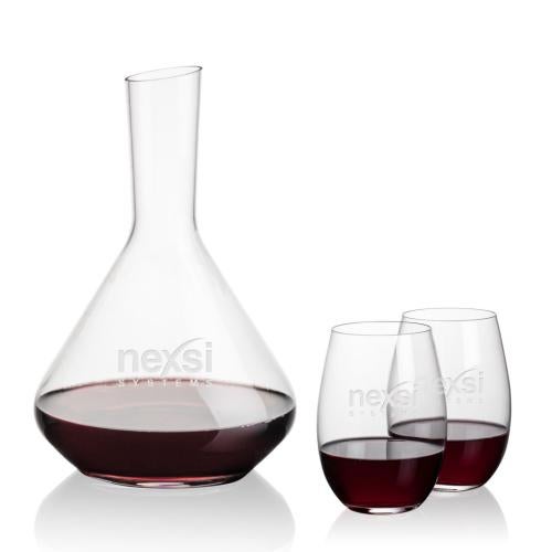 Corporate Gifts - Barware - Carafes - Terrassa Carafe & Laurent Stemless Wine