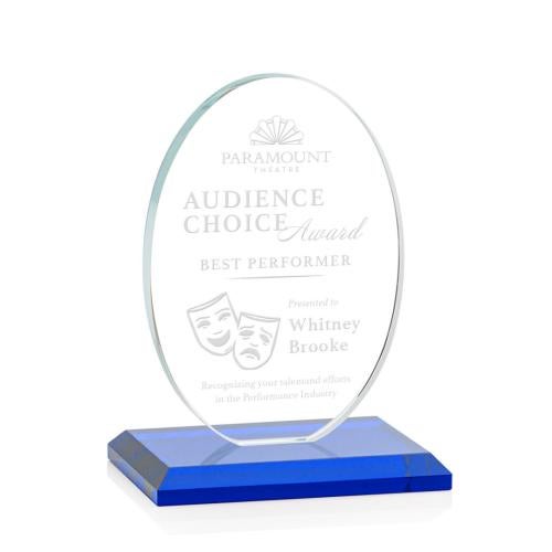 Recognition Awards - Crystal Awards - Austin Award (Vert) - Blue