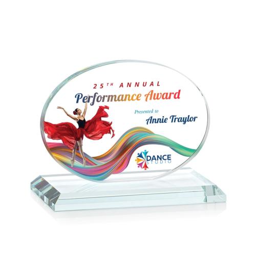 Recognition Awards - Crystal Awards - Austin (Horiz) VividPrint™ Award -  Clear