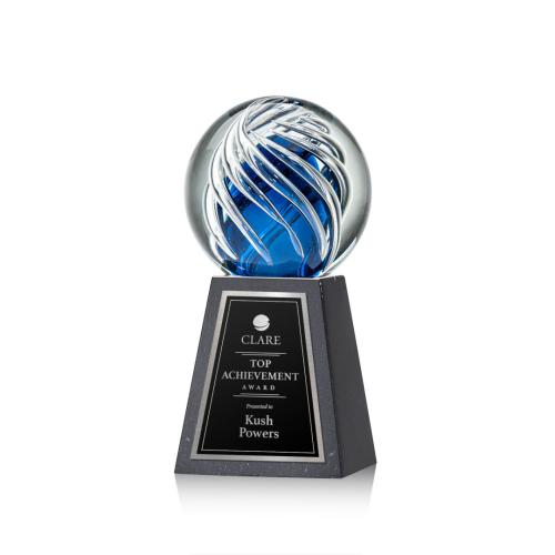 Recognition Awards - Glass Awards - Art Glass Awards - Genista Award on Tall Marble