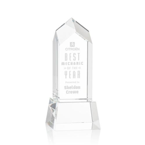 Recognition Awards - Crystal Awards - Clarington Award on Base - Clear