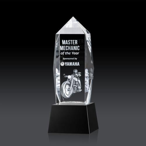 Recognition Awards - Crystal Awards - Bloomington on Base 3D - Black