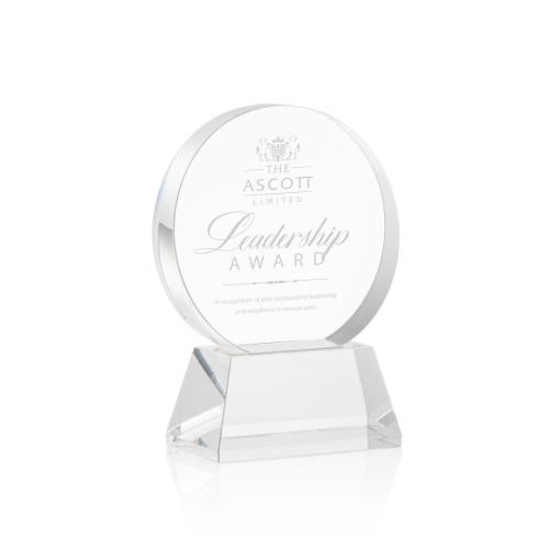 Recognition Awards - Crystal Awards - Glenwood Award on Base - Clear