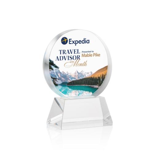 Recognition Awards - Crystal Awards - Glenwood Vividprint™ Award on Base - Clear