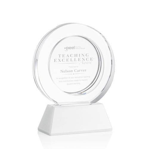 Recognition Awards - Crystal Awards - Templeton Award on Base - White