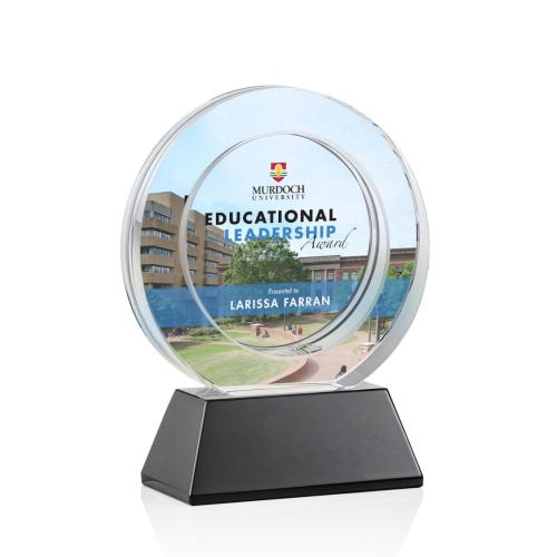 Recognition Awards - Crystal Awards - Templeton VividPrint™ Award on Base - Black