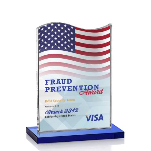 Recognition Awards - Crystal Awards - Unity VividPrint™ Award - Blue