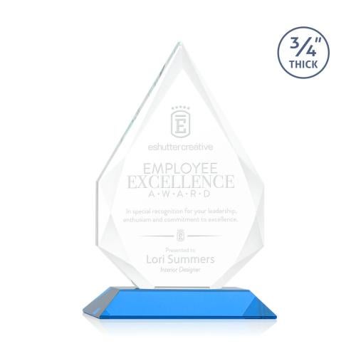 Recognition Awards - Crystal Awards - Hawthorne Award - Sky Blue