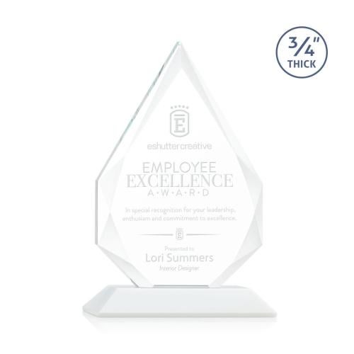 Recognition Awards - Crystal Awards - Hawthorne Award - White