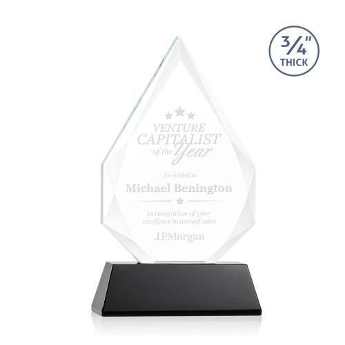 Recognition Awards - Crystal Awards - Hawthorne Award on Newhaven - Black