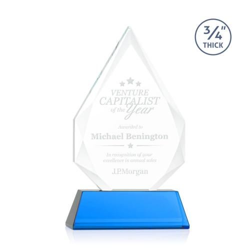 Recognition Awards - Crystal Awards - Hawthorne Award on Newhaven - Sky Blue