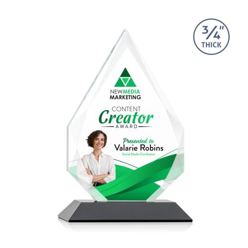 Recognition Awards - Crystal Awards - Hawthorne VividPrint™ Award - Black