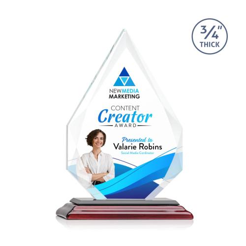 Recognition Awards - Crystal Awards - Hawthorne VividPrint™ Award - Rosewood