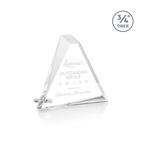 Recognition Awards - Acrylic Awards - Mosaic Triangle Award - Silver