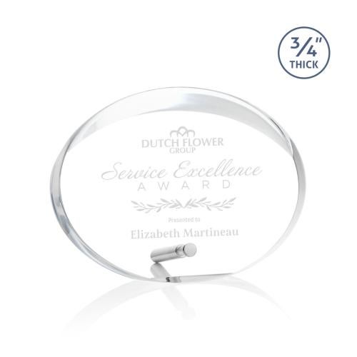 Recognition Awards - Acrylic Awards - Mosaic Oval Award - Silver