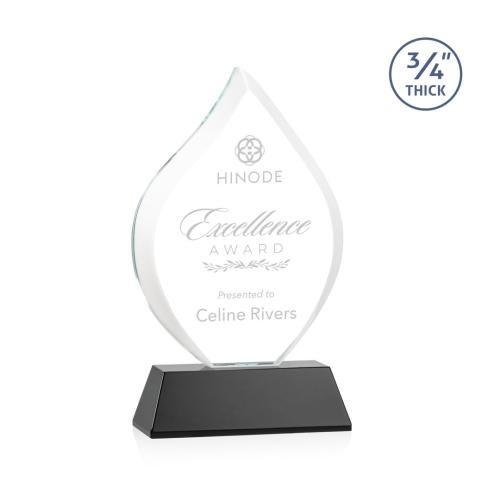 Recognition Awards - Crystal Awards - Worthington Award on Newhaven Base - Black