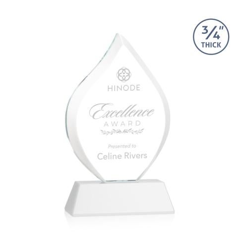 Recognition Awards - Crystal Awards - Worthington Award on Newhaven Base - White