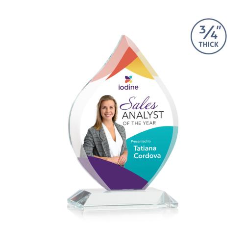 Recognition Awards - Crystal Awards - Worthington VividPrint™ Award - Clear
