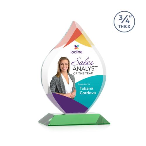 Recognition Awards - Crystal Awards - Worthington VividPrint™ Award - Green