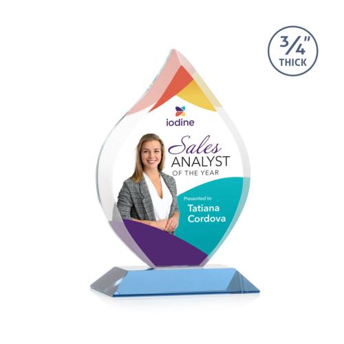 Recognition Awards - Crystal Awards - Worthington VividPrint™ Award - Sky Blue