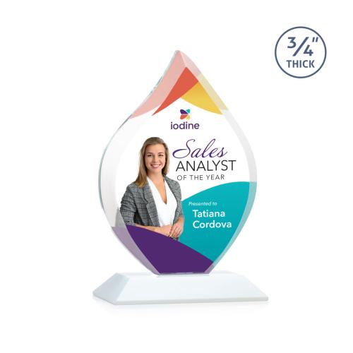 Recognition Awards - Crystal Awards - Worthington VividPrint™ Award - White