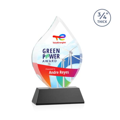 Recognition Awards - Crystal Awards - Worthington VividPrint™ Award on Newhaven - Black