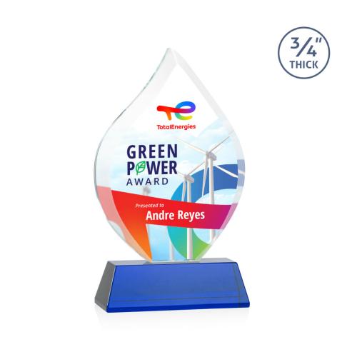 Recognition Awards - Crystal Awards - Worthington VividPrint™ Award on Newhaven - Blue