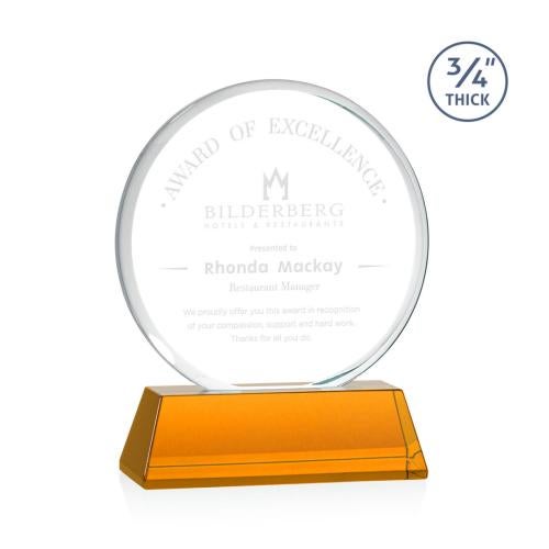 Recognition Awards - Crystal Awards - Blackpool Award on Newhaven - Amber