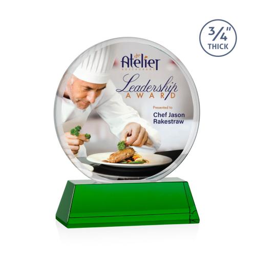 Recognition Awards - Crystal Awards - Blackpool on Newhaven VividPrint™ Award - Green