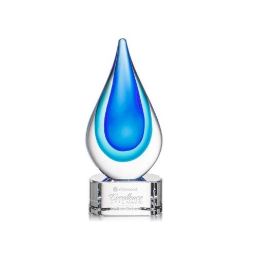 Recognition Awards - Glass Awards - Art Glass Awards - Marseille on Paragon Base - Clear