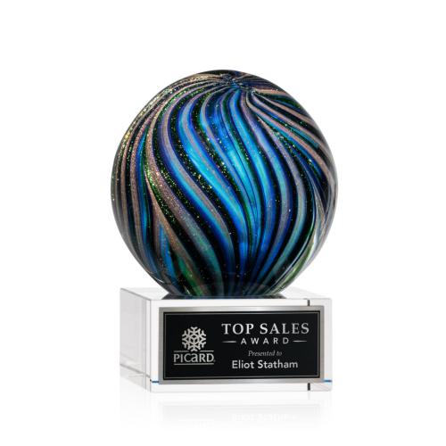 Recognition Awards - Glass Awards - Art Glass Awards - Malton Award on Hancock Base - Clear