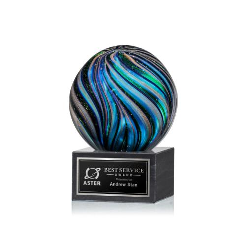 Recognition Awards - Glass Awards - Art Glass Awards - Malton Award on Square Marble Base