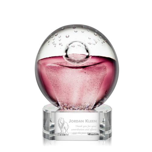 Recognition Awards - Glass Awards - Art Glass Awards - Jupiter Award on Paragon Base - Clear