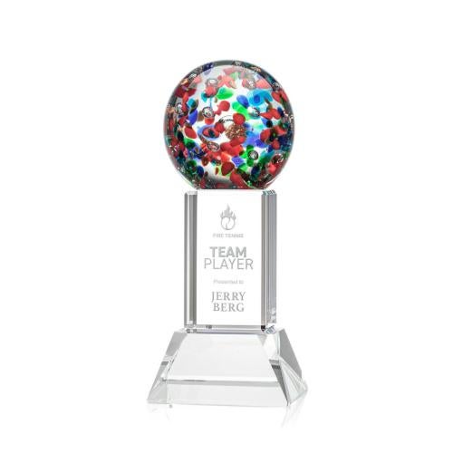 Recognition Awards - Glass Awards - Art Glass Awards - Fantasia Award on Stowe Base - Clear