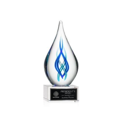 Recognition Awards - Glass Awards - Art Glass Awards - Warrington on Hancock Base - Clear