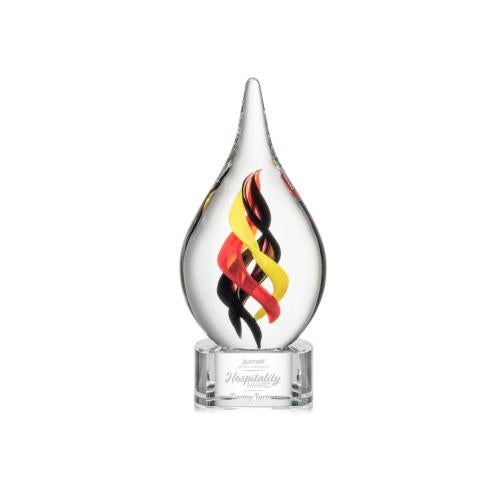 Recognition Awards - Glass Awards - Art Glass Awards - Nottingham on Paragon Base - Clear