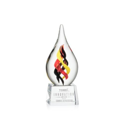 Recognition Awards - Glass Awards - Art Glass Awards - Nottingham on Robson Base - Clear