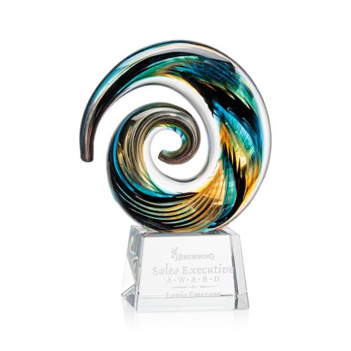 Recognition Awards - Glass Awards - Art Glass Awards - Nazare Award on Robson - Clear