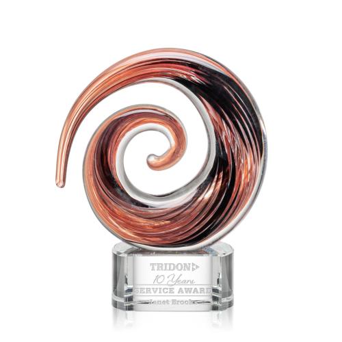 Recognition Awards - Glass Awards - Art Glass Awards - Brighton Award on Paragon - Clear