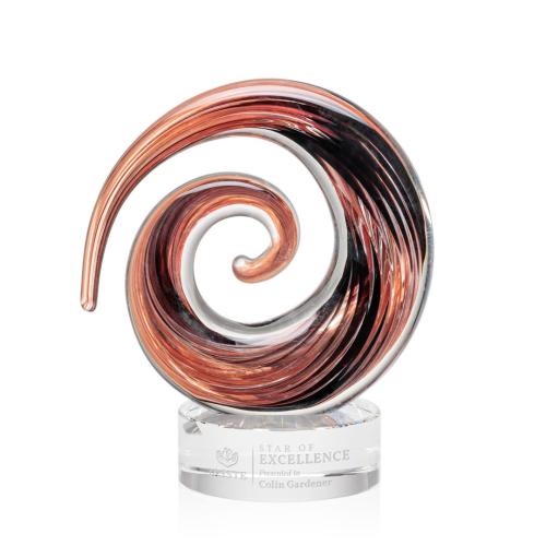 Recognition Awards - Glass Awards - Art Glass Awards - Brighton Award on Stanrich - Clear