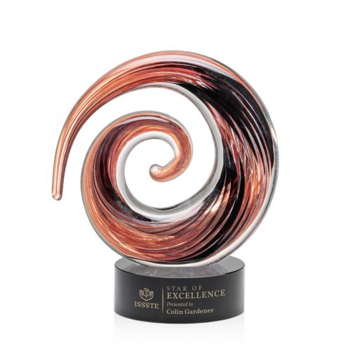 Recognition Awards - Glass Awards - Art Glass Awards - Brighton Award on Stanrich - Black