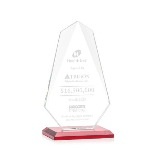 Recognition Awards - Crystal Awards - Jemma Award - Red