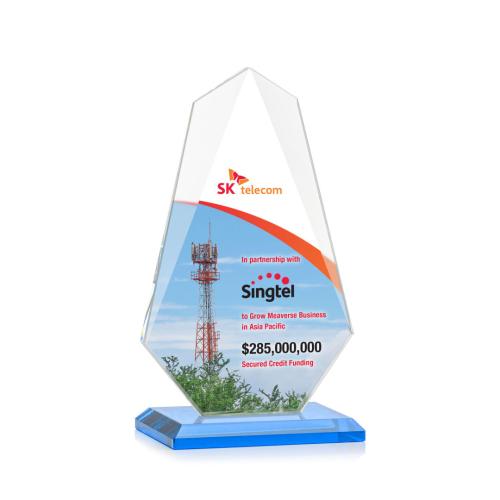Recognition Awards - Crystal Awards - Jemma VividPrint™ Award - Sky Blue