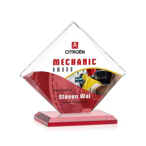 Recognition Awards - Crystal Awards - Griffith VividPrint&trade; Award - Red