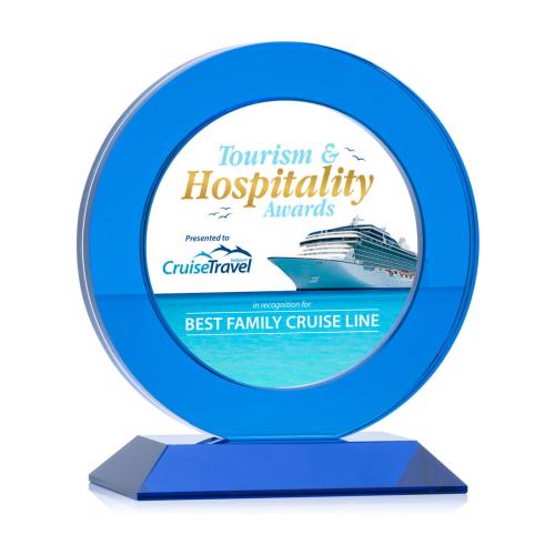 Recognition Awards - Crystal Awards - London VividPrint™ Award - Blue