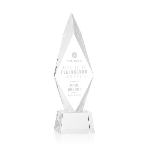 Recognition Awards - Crystal Awards - Manilow Award on Robson Base - Clear
