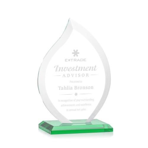Recognition Awards - Crystal Awards - Nestor Flame Award - Green