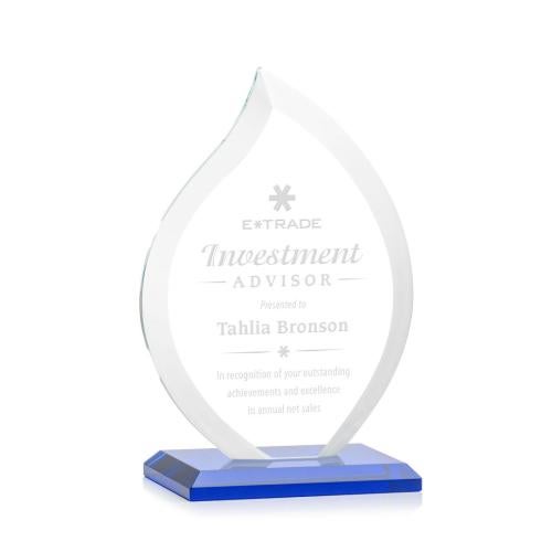 Recognition Awards - Crystal Awards - Nestor Flame Award - Blue